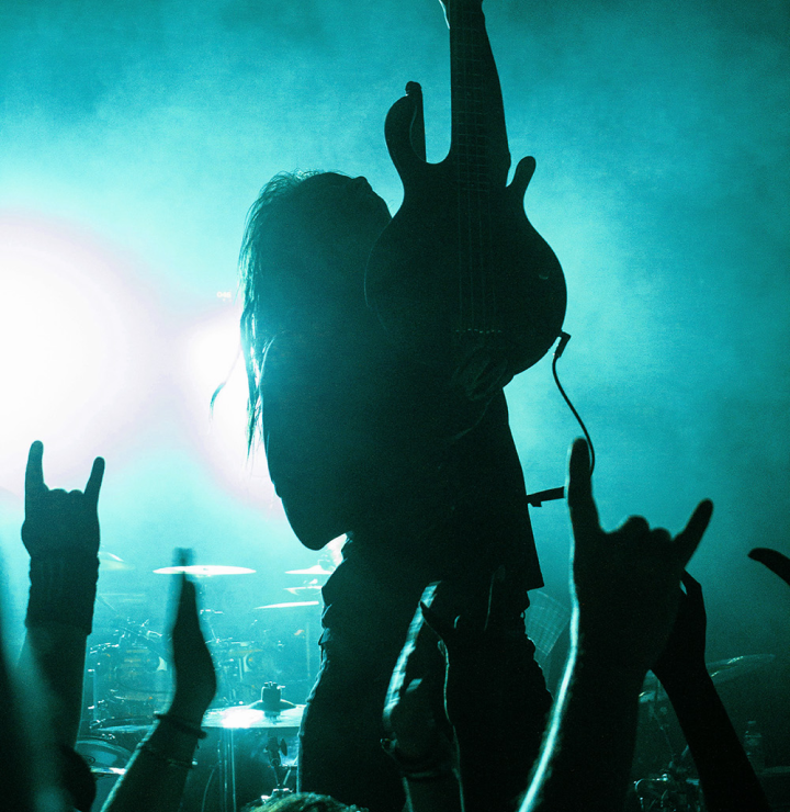 Guitarrista en concierto
